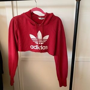 Cropped adidas trefoil cropped hoodie